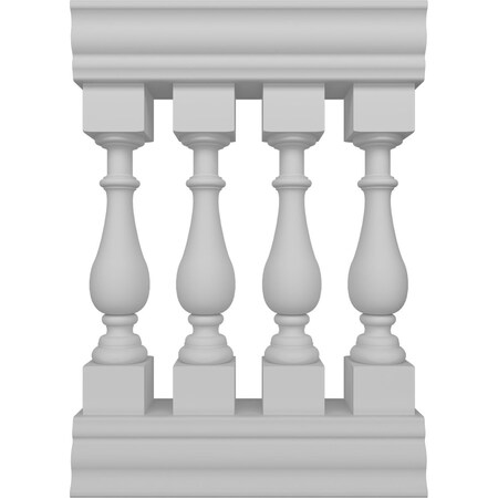 Ekena Millwork Traditional Balustrade Railing Kit Style N (5 7/8" On-Center Spacing to Pass 4" Sphere Code) BALK37X024TRN
